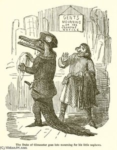 The Duke Of Gloucester Goes Into Mourning — John Leech
