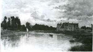 Les Bords De La Marne. Pêche À L'épervier À La Boucle De Saint Maur — Stanislas Lépine