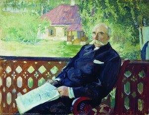Portrait Of N.a. Podsosov — Boris Mikhailovich Kustodiev