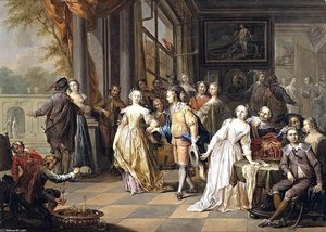 Elegant Company in an Interior