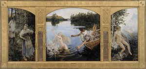 Aino Myth, Triptych — Akseli Gallen-kallela, Realism