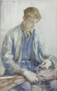 Tying The Sail — Henry Scott Tuke