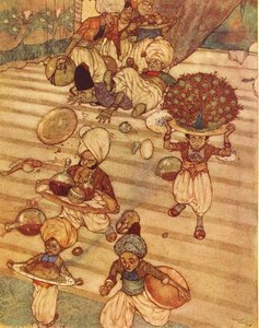 He Fell With The Tray — Edmund Dulac