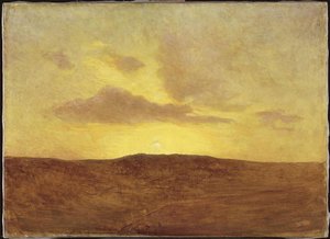 Coucher de soleil sur la plaine