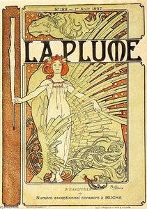 La Plume — Alphonse Mucha, Art Nouveau