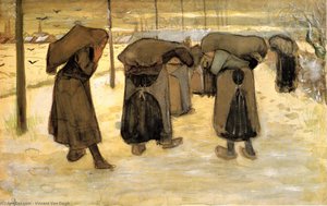 Miners' Wives Carrying Sacks Of Coal — Vincent Willem Van Gogh