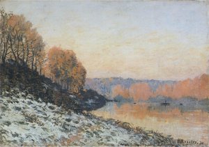 The Seine At Bougival In Winter — Alfred Sisley