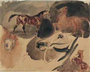 Study Of Horses — Eugène Delacroix, Romanticism