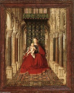 Small Triptych (central Panel) — Jan Van Eyck, Early Netherlandish Painting