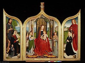 Triptyque De La Famille Sedano Dit Aussi Triptyque De Marie La Vierge Et L'enfant Entre Deux Anges Musiciens — Gerard David, Northern Renaissance