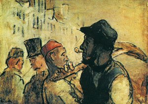Ouvirers, Huile Sur Panneau Ouvirers, Oil On Panel — Honoré Daumier