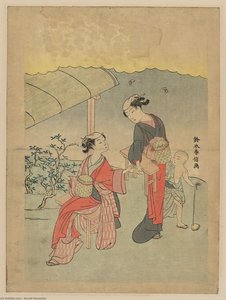Gathering Tea Leaves — Suzuki Harunobu