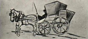 Carriage Drawn By A Horse — Vincent Willem Van Gogh, Post-impressionist Expressionism