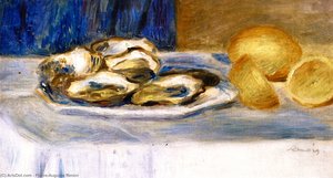Still Life With Lemons And Oysters — Pierre-auguste Renoir