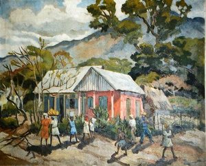 (house Haiti), (painting) — Ruth Van Sickle Ford