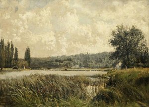 Landscape With A Tributary Of The Seine, Near Paris — Pericles Pantazis, Impressionism