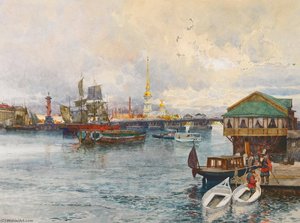 Boats On The Neva — Franz Kopallik