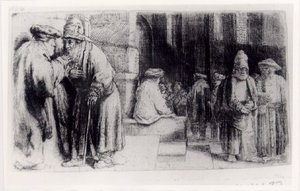 Jews In The Synagogue — Rembrandt Van Rijn