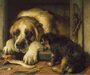 Doubtful Crumbs — Sir Edwin Henry Landseer