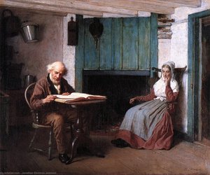 Thy Word Is A Lamp Unto My Feet And A Light Unto My Path — Jonathan Eastman Johnson