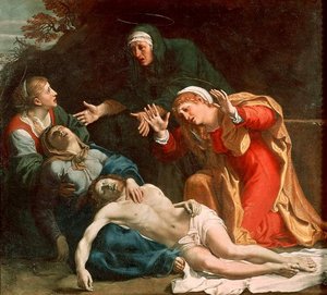 The Dead Christ Mourned (the Three Maries) — Annibale Carracci