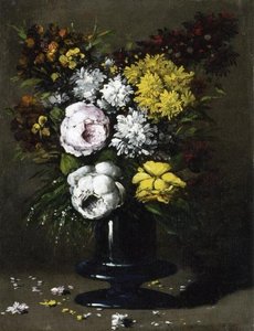 Still Life With Peonies — Theodule Augustine Ribot