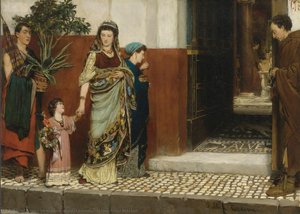 Home From Market — Lourens Alma Tadema