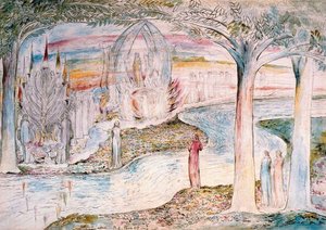 Beatriz En El Carro, Matilde Y Dante — William Blake