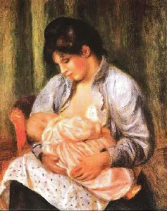 Mother And Child — Pierre-auguste Renoir, Impressionism