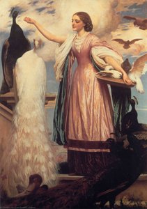 A Girl Feeding Peacocks — Sir Frederic Lord Leighton, Academicism