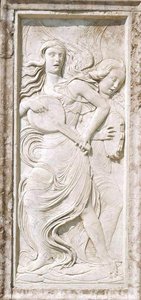 Angels Playing a Lute and Tambourine
