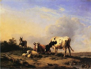 A Gathering In The Pasture — Eugène Joseph Verboeckhoven