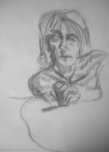 Girl Writing — Lucian Freud
