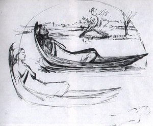 The Lady Of Shalott (study) — William Holman Hunt