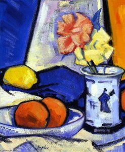 A Still Life Of Roses, Oranges And Lemon — Samuel John Peploe