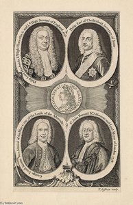 George Ii And His Officials — Thomas Jefferys