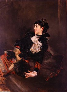 Countess Gabrielle De Rasty On A Sofa — Giovanni Boldini
