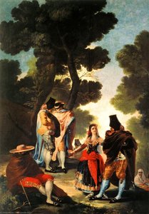 La Maja Y Los Embozados — Francisco José De Goya Y Lucientes