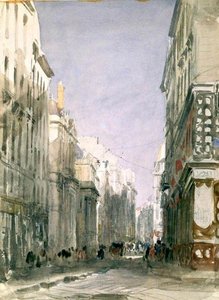 A Street In Paris (place Du Palais Royal, Paris) — David Cox