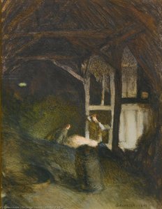 Interior Of A Barn — Sir George Clausen