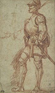 Warrior In Armor — Salvator Rosa
