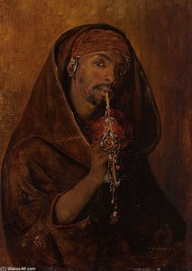 The Moorish Smoker — Gyula Tornai, Orientalist