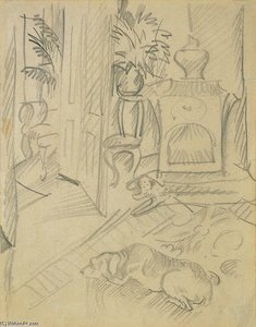 Dog On Fire — August Macke