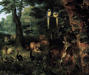 Paradise (detail) — Jan The Younger Brueghel