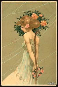 Girls Amid Plants — Raphael Kirchner, Art Nouveau