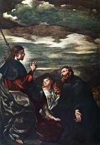 St Augustine Washing The Feet Of The Redeemer — Guercino