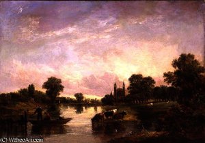 View of Eton College from the Thames,