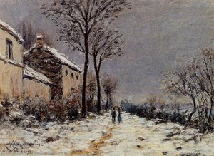 Snow Effect At Veneux — Alfred Sisley