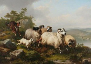 Startled — Eugène Joseph Verboeckhoven