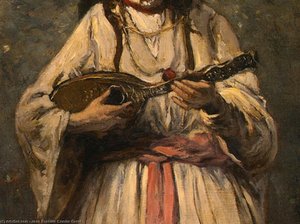 Gypsy Girl With Mandolin — Jean-baptiste-camille Corot